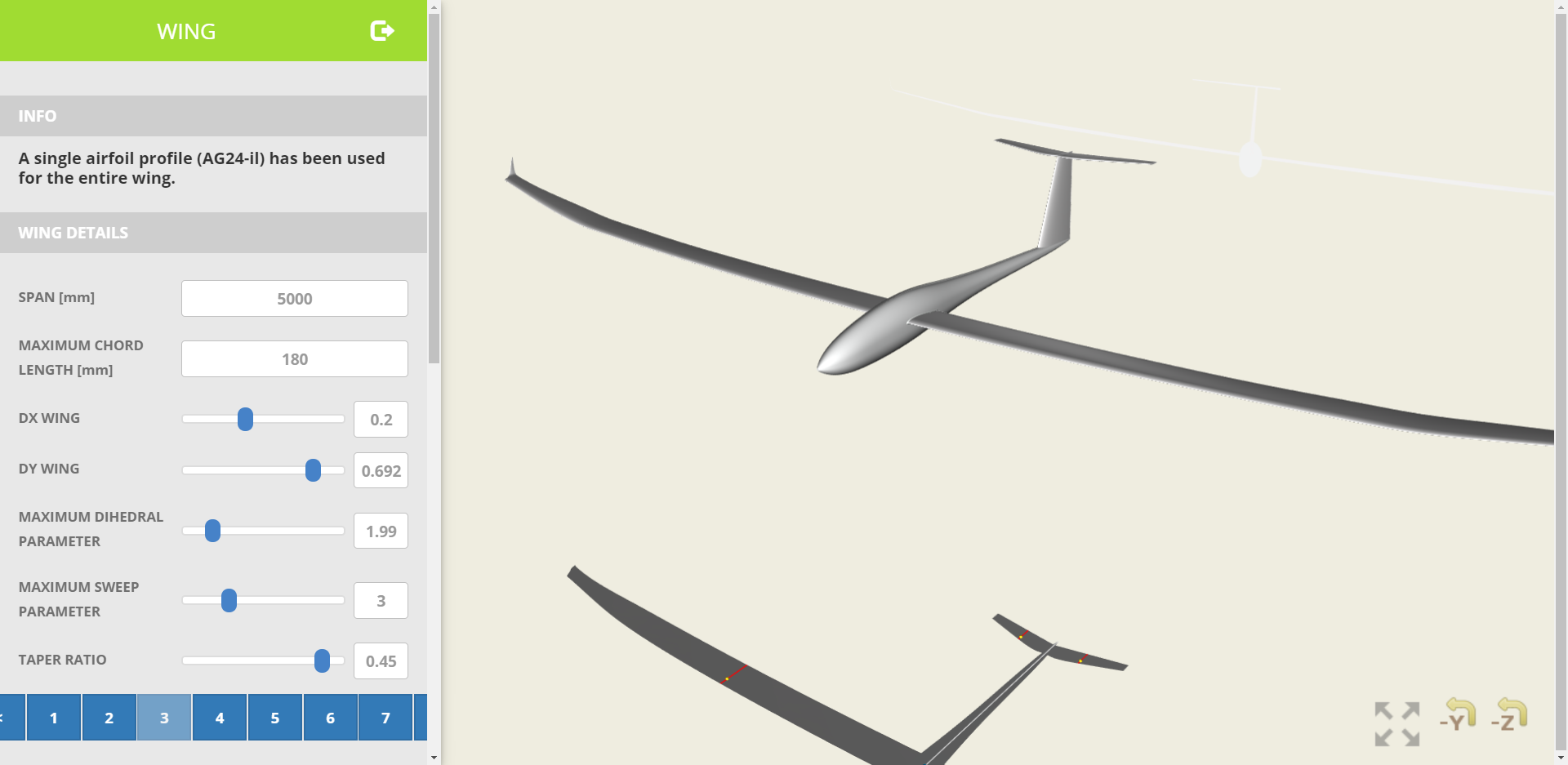 Glider Plane Design Tool