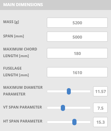 Glider Plane Design Parameters